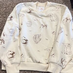 Lazy Sunday Cream Graphic Crewneck Sweater